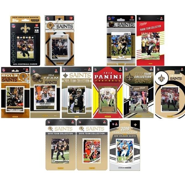 Williams & Son Saw & Supply C&I Collectables SAINTS1419TS NHL New Orleans Saints 14 Different Licensed Trading Card Team Set SAINTS1419TS
